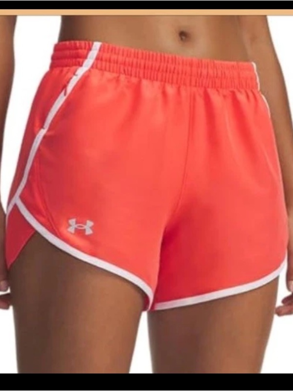 Under Armour Women's Fly by Shorts Venom Red & White Athletic Shorts